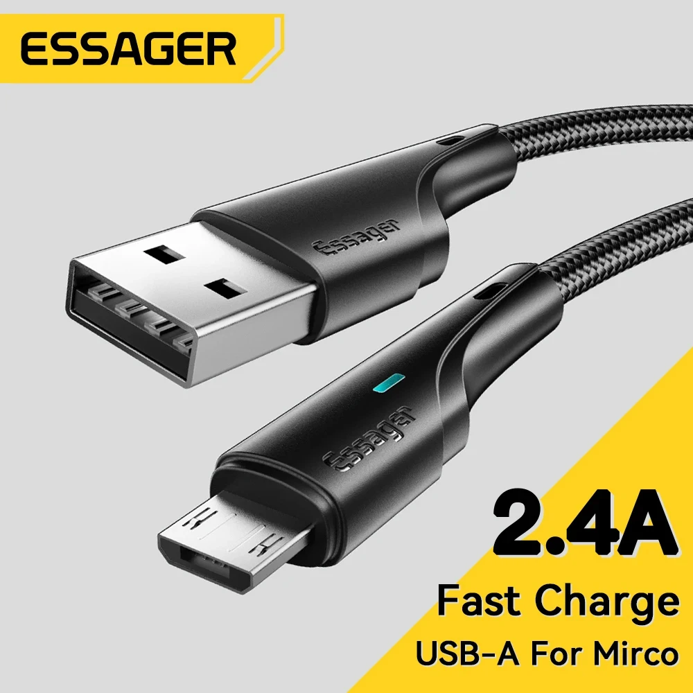 Essager Micro USB Kabel Schnelle Lade Datenkabel Für Xiaomi Realme Redmi Hinweis Samsung Handy Ladegerät Kabel Micro USB Draht Image