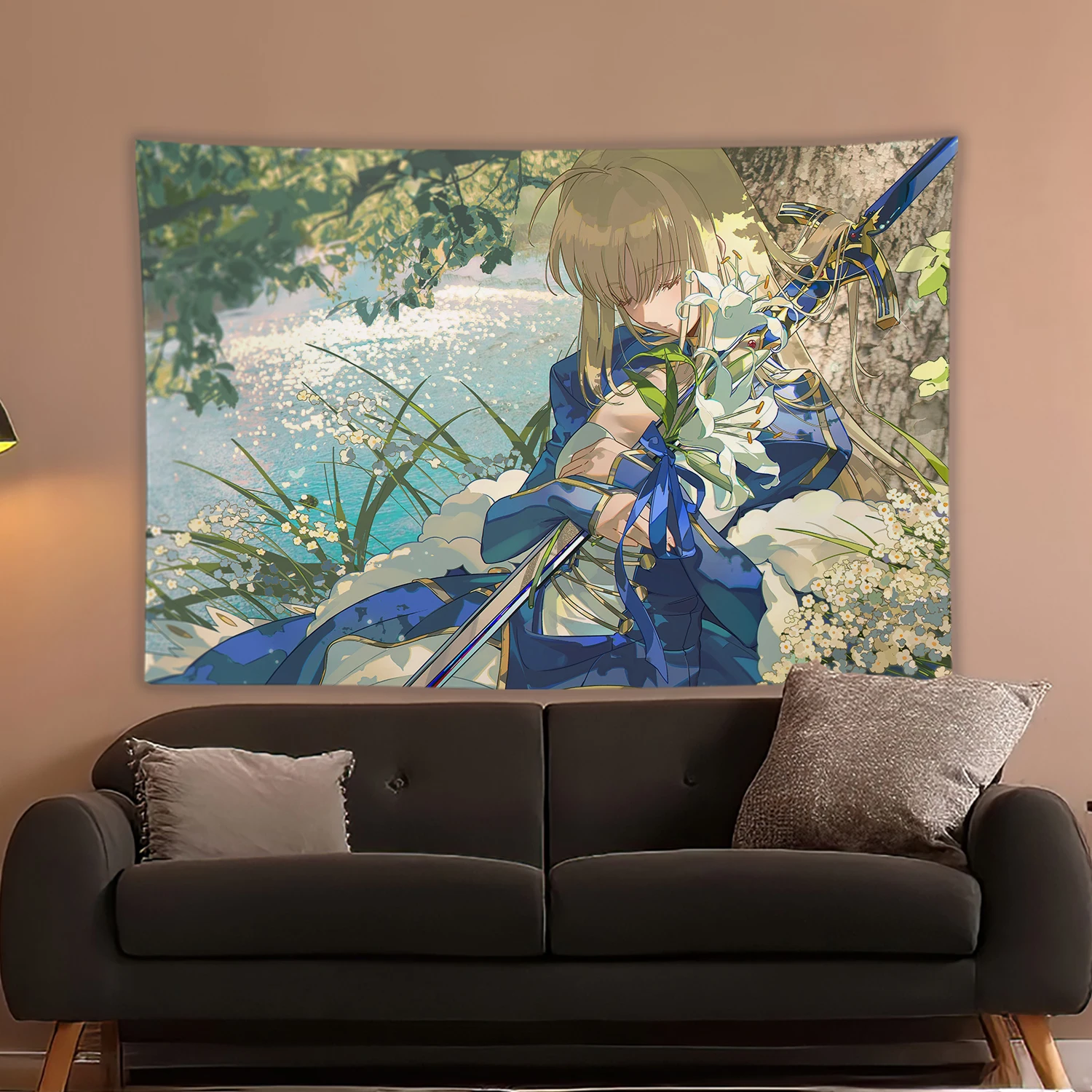 Anime FATE Gedruckt Tapisserie Tarot Karte Hippie Wand Hängen Warme Zimmer Banner Schlafsaal Schlafzimmer Dekoration Party Dekoration Image