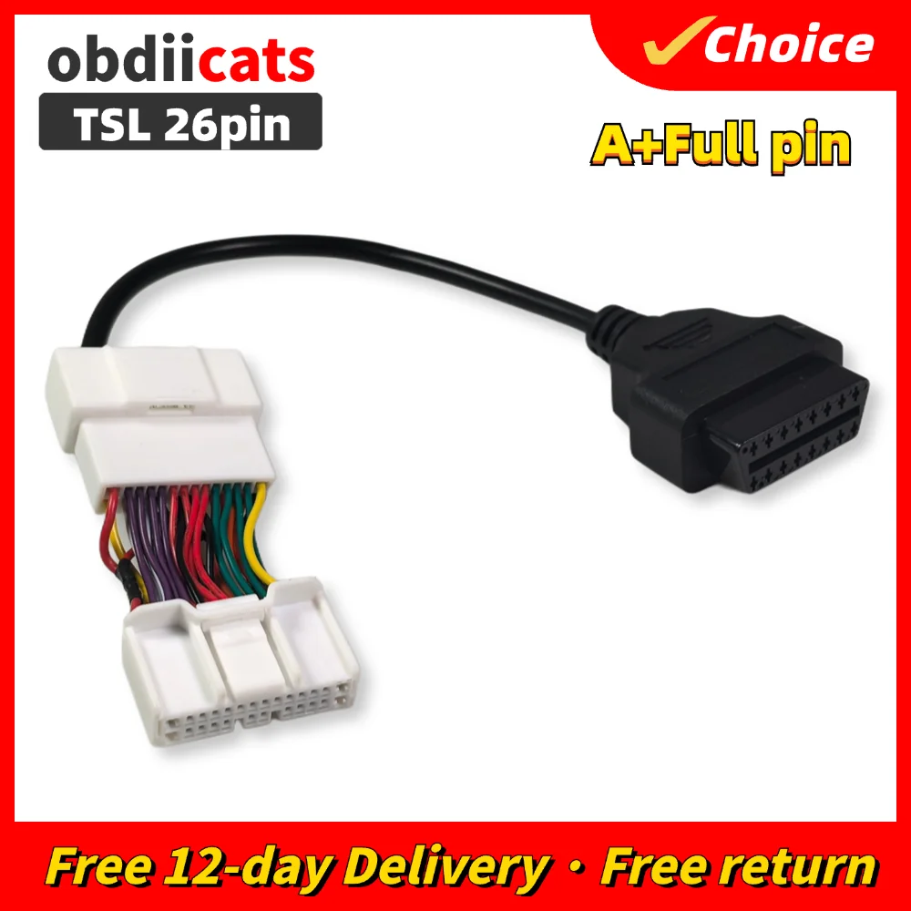Neuestes Kabel für Te-sla 26pin auf 16pin OBD OBD2 Kabelanschluss für Te-sla Modell 3 Y OBD II Diagnose elektronische Kabelwerkzeuge Image