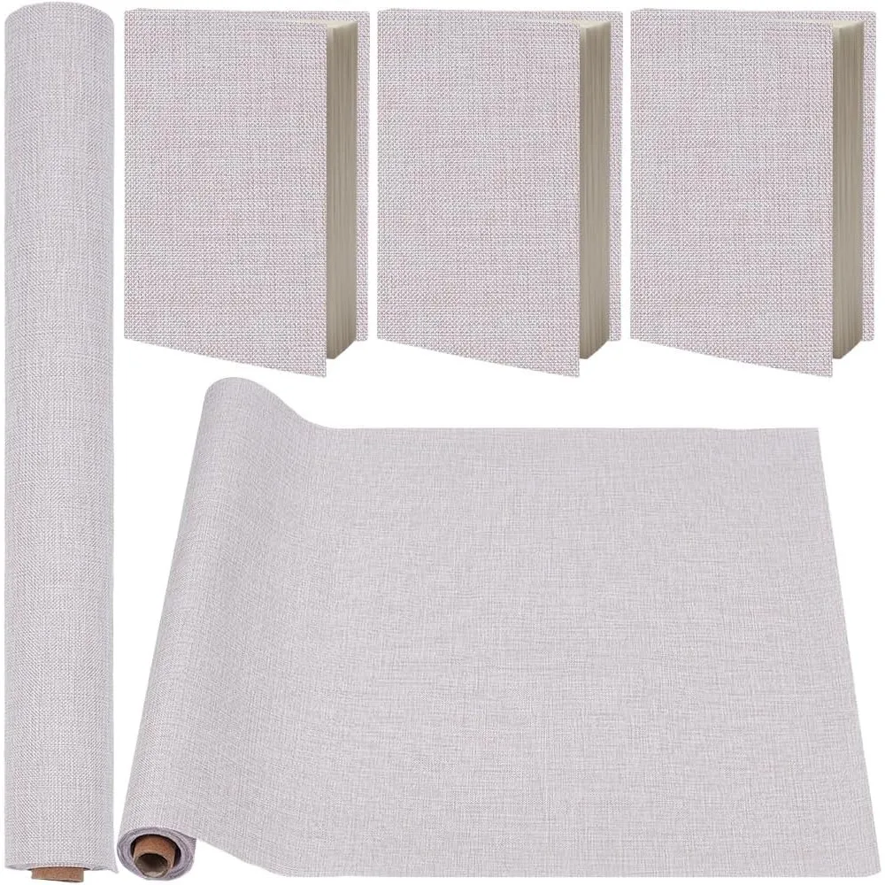 51 x 11,8 Zoll Buchbindungstuch, Buchumschlagstoff mit Papierrückseite, alte Spitze, gewebtes Polyester-Buchcover für Bücher, Album Image