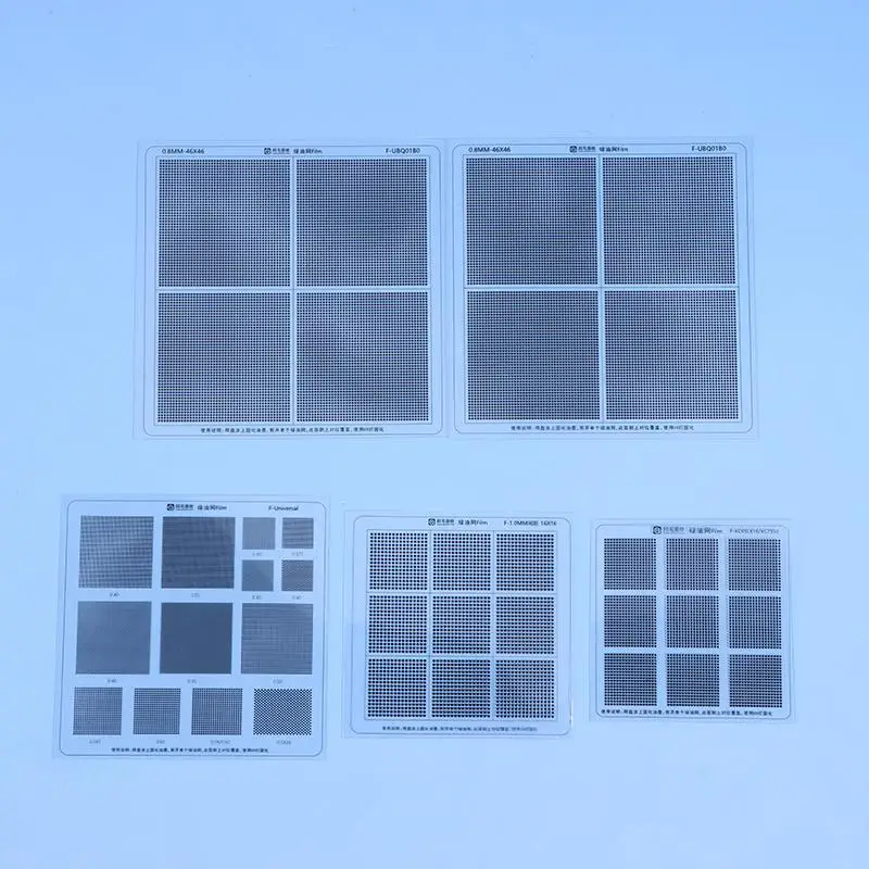 1 Stück Universal Green Oil Net UV-Lötmaske BGA Reballing Schablone – Lochabstand 0,3/0,35/0,375/0,4/0,5/0,58/0,6/0,8/1,0 mm Image