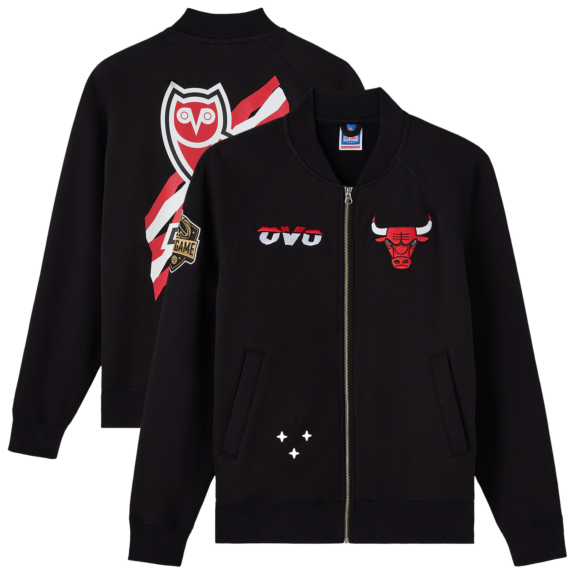 Chicago Bulls X OVO Fleecejacke mit Reißverschluss – Herren Image