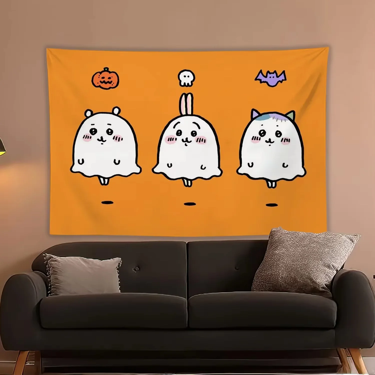 Halloween Thema Party Dekoration Wand Stoff Hippie Wandteppiche Party Dekoration Bedruckter Wandteppich Hippie Zimmer Dekoration Artikel Image