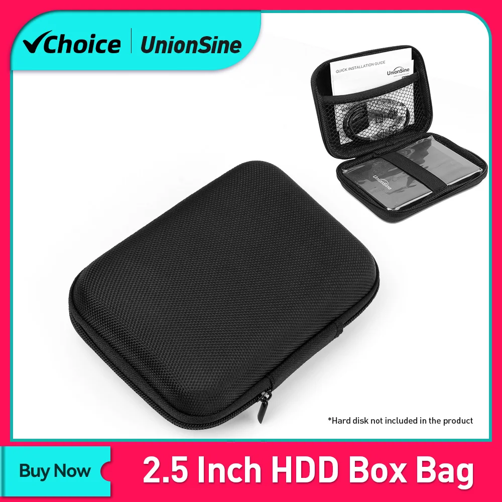 UnionSine disque dur portable sac de protection pour disque dur externe 2.5 pouces disque dur/écouteurs/U disque dur