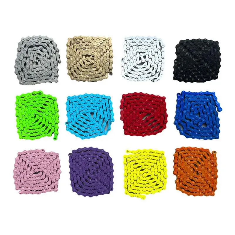 Fahrrad Single Speed Kette 94 Abschnitt Fahrradkette bunte Fixed Gear Track Single Speed Ketten für Fahrrad Fahrrad zubehör Image