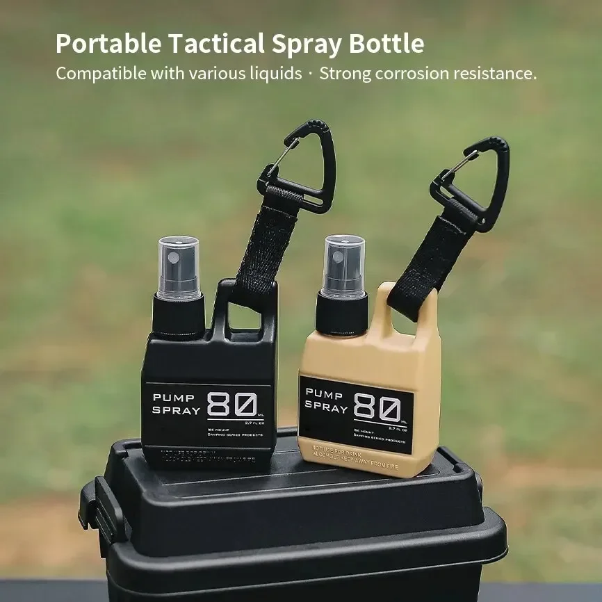Sprühflaschenpumpe mit Schnalle, tragbar, für Outdoor, Camping, Reisen, Sprühflasche, Kosmetikbehälter, Alkohol, Parfüm, nachfüllbar Image