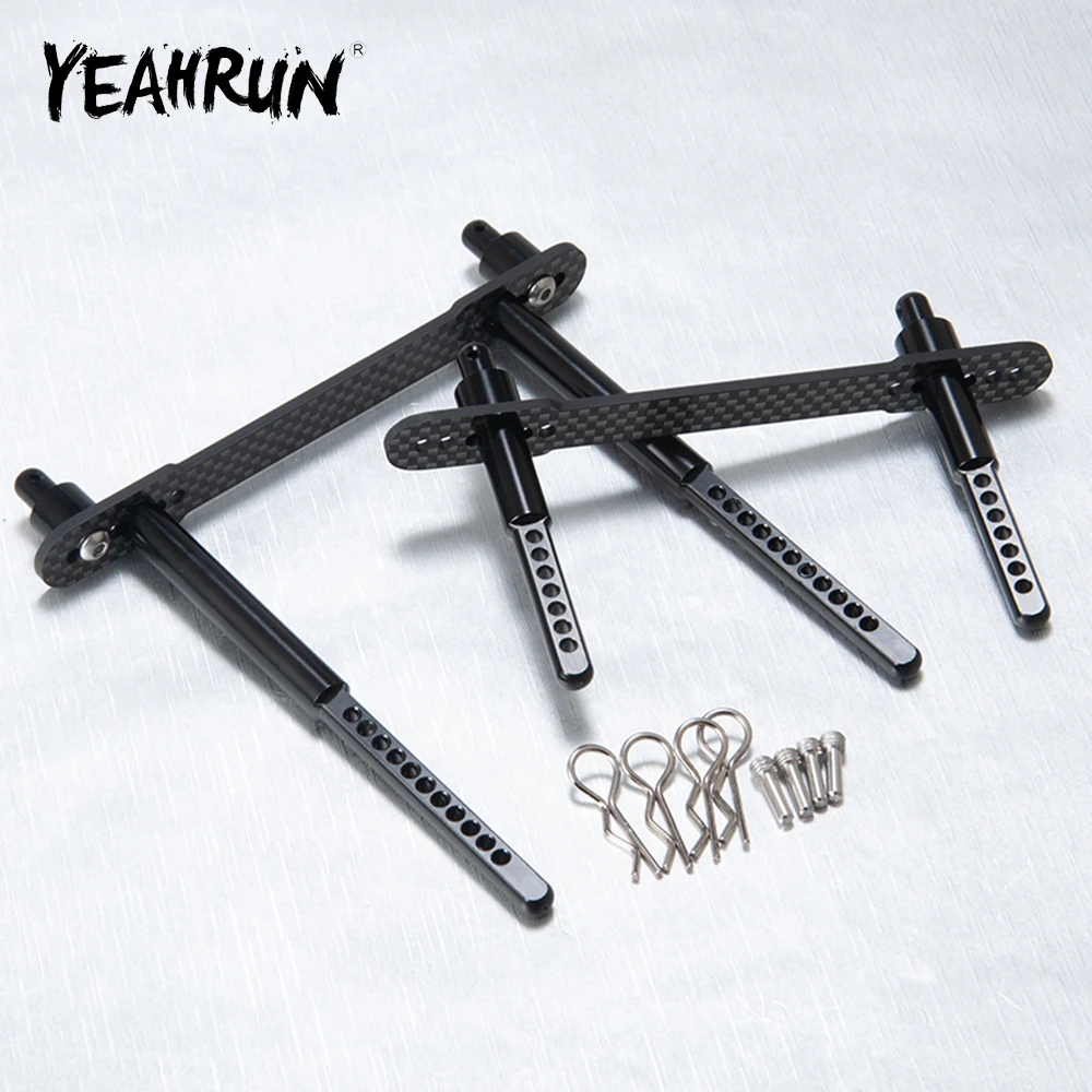 YEAHRUN Aluminium Vorne/Hinten Karosserie Post Mounts Auto Shell Spalte mit Clip für Axial SCX10 II 90046 1:10 RC Crawler modell Auto Teile