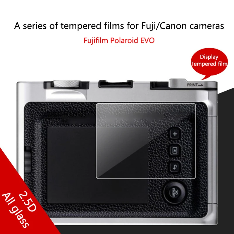HD-Kamera-Bildschirmfolie aus gehärtetem Glas, Anti-Fingerabdruck, tragbare Installation für FUJIFILM Instax Mini Evo Sofortbildkamera Image