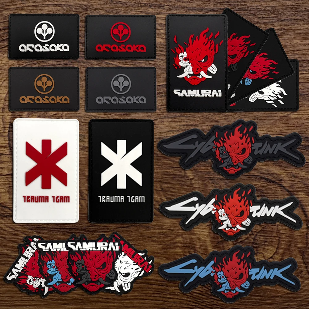 Ein Cyberpunk-Muster, PVC-Aufkleber, Moral-Patch, Abzeichen-Patch, mit im Dunkeln leuchtender Wirkung, verwendet für Armbinden, Rucksäcke und taktische Westen, Kleidungsdekoration, Stickerei-Patch aus Image