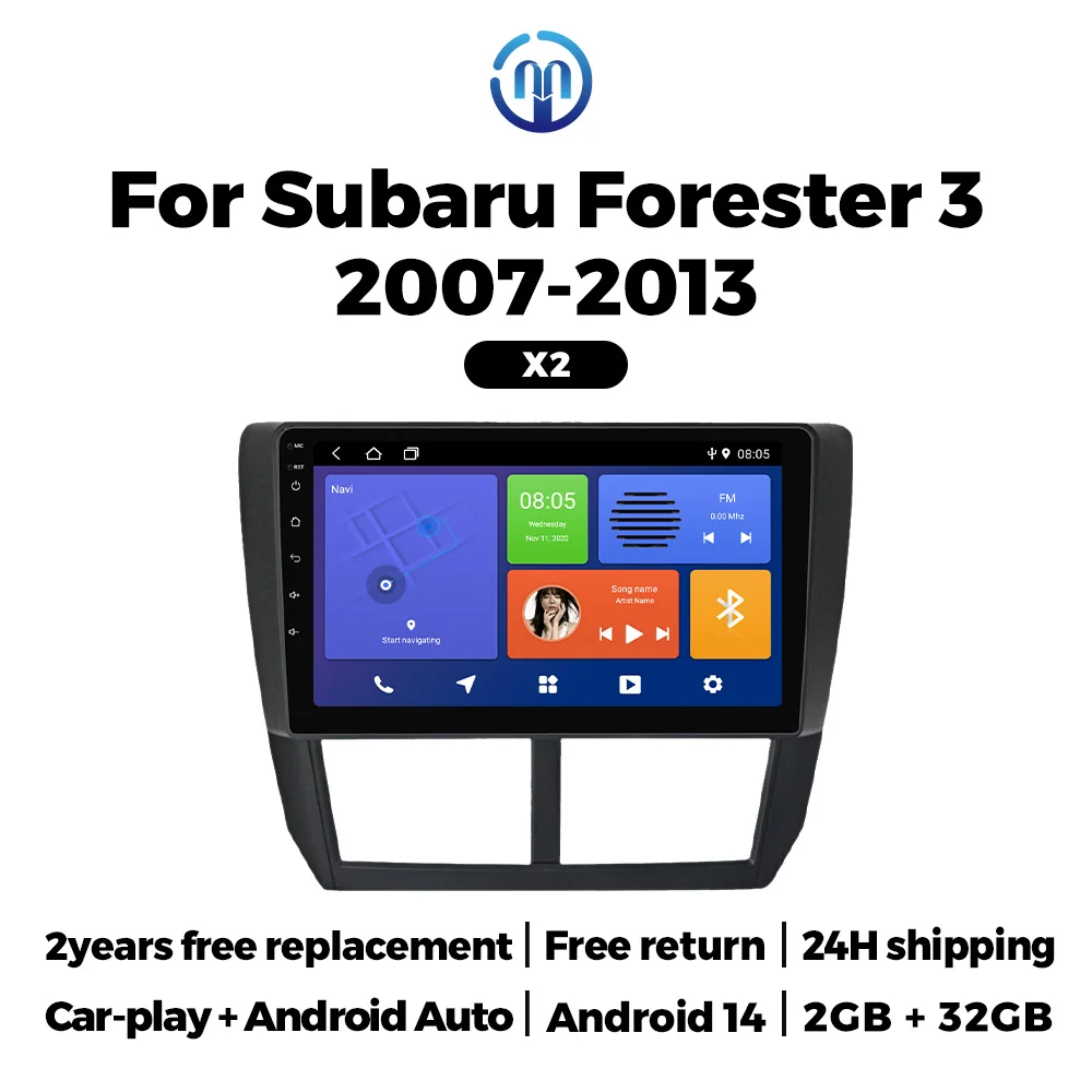 Carplay Android Auto 2din Auto Radio für Subaru Forester 3 SH / Impreza GH GE Intelligente System Multimedia Player GPS Navigation Image