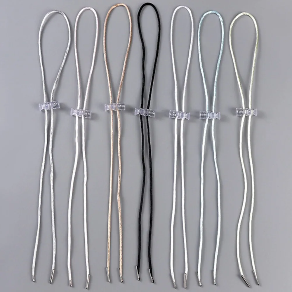 Anti-verloren 10PCS Abnehmbare Hut Kinn Schnur Riemen Einstellbare Schnur Befestigungen Winddicht Seil Sonnenblende Eimer Hut zubehör Image