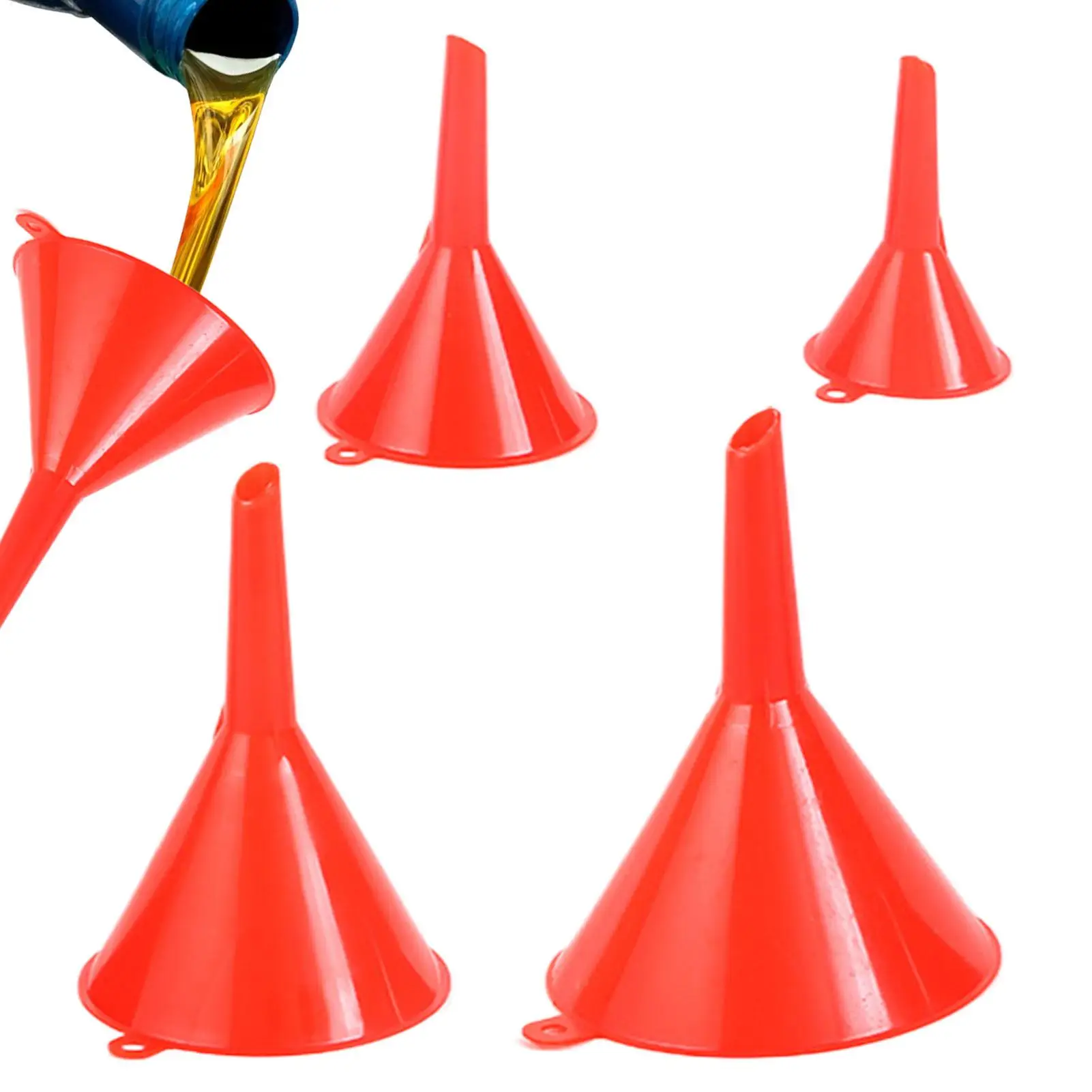 4pcs/set Kitchen Funnel Suitable for Automotive Home Kitchen Function Plastic Funnel 4 Size Funnels