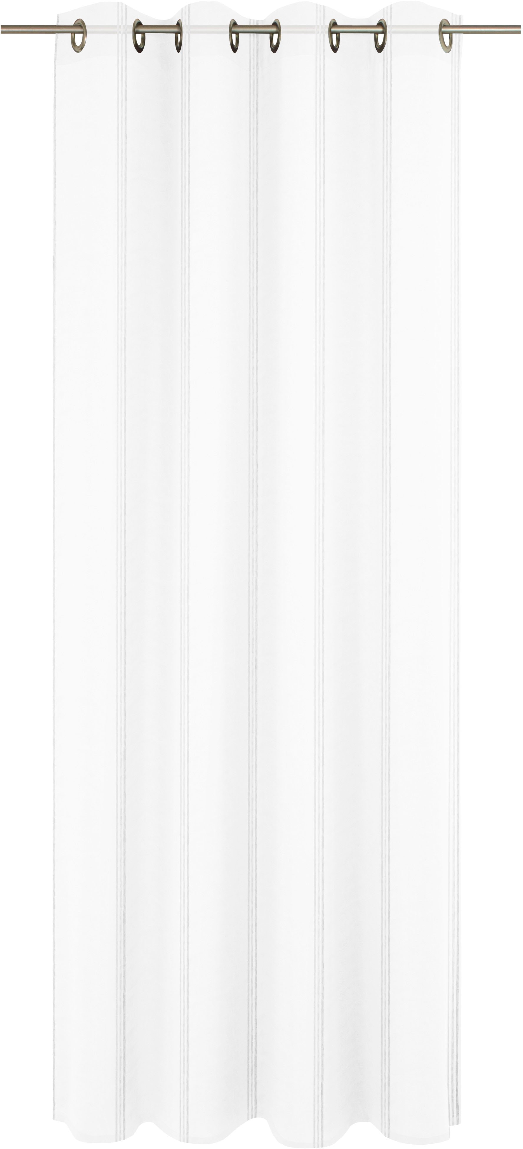 Gardine WIRTH "Chloé", weiß, B:800cm H:160cm, Polyester, Gardinen, Fertigstore mit Ösen (Ø 4 cm) nach Maß Image