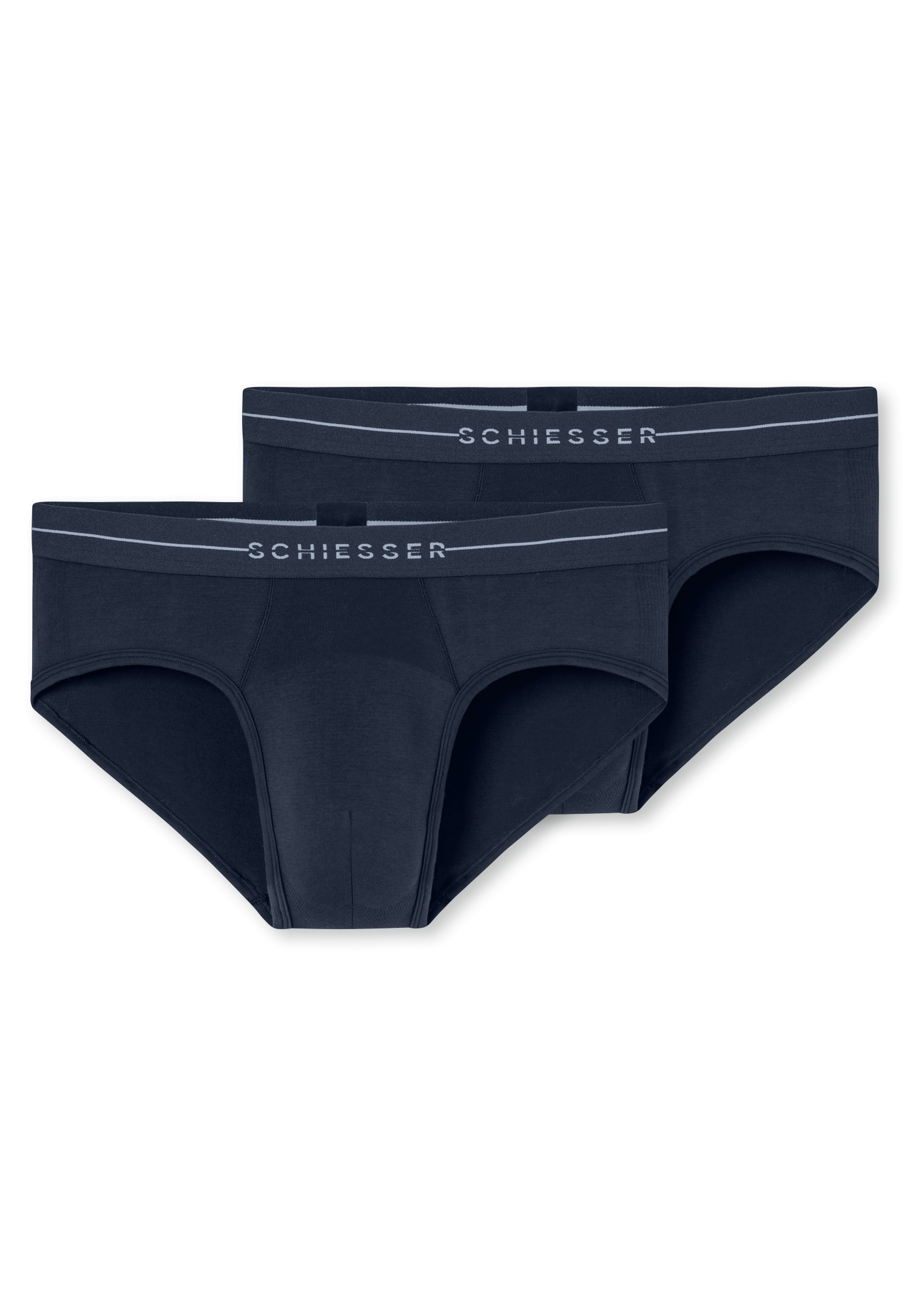 Rioslip SCHIESSER "Cotton Flex", Herren, Gr. 7, blau (801, admiral), Single Jersey, Obermaterial: 85% Baumwolle, 10% Polyamid, 5% Elasthan, körpernah, Unterhosen, Baumwollmischung, ohne störende Seitennähte, superweich Image