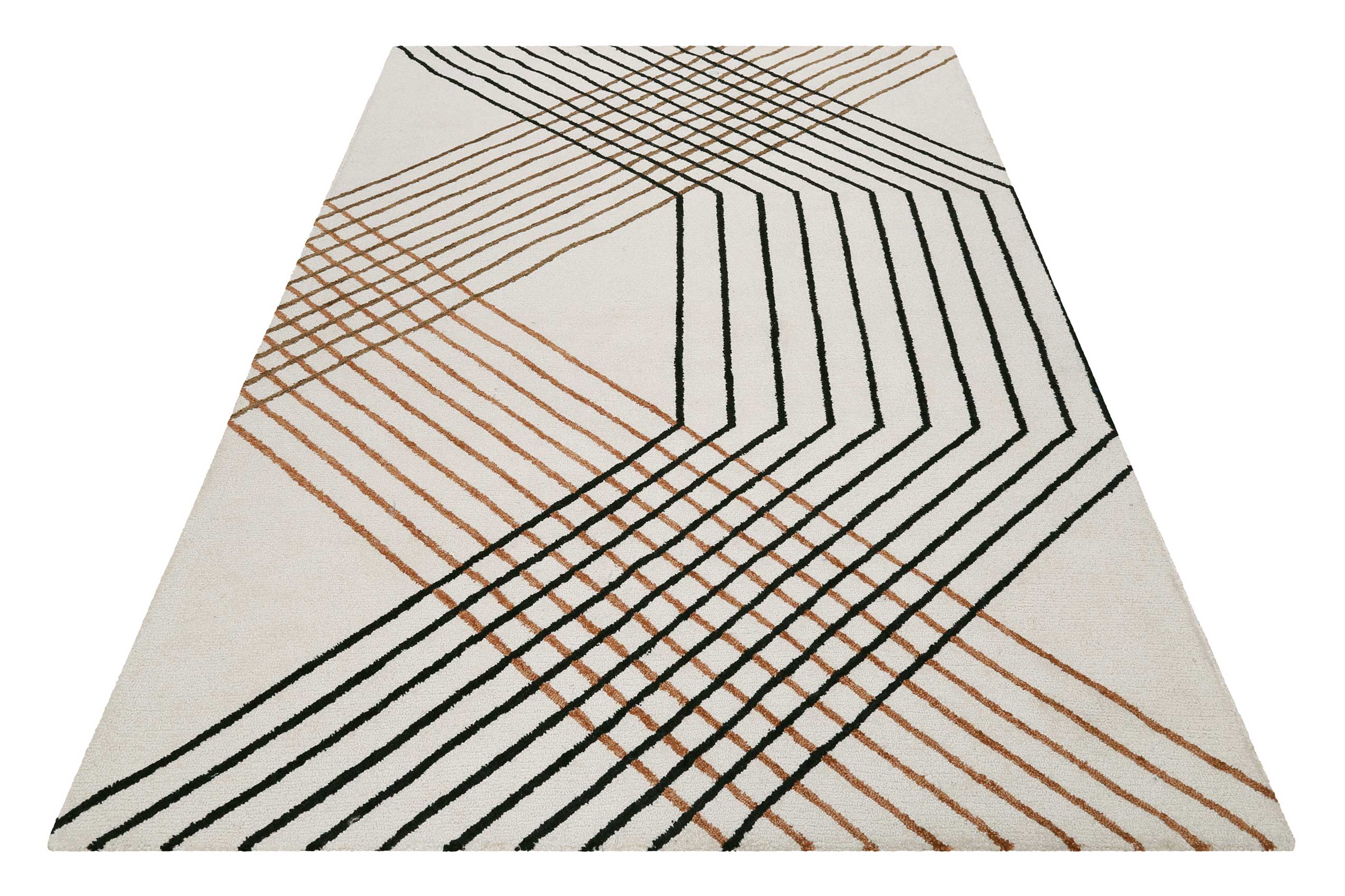 Teppich ESPRIT "Bass ESP-39865", beige, B:80cm H:8mm L:150cm, Polyester, Teppiche, modern, handgetuftet, Linien Muster, Wohn-, Schlafzimmer Image