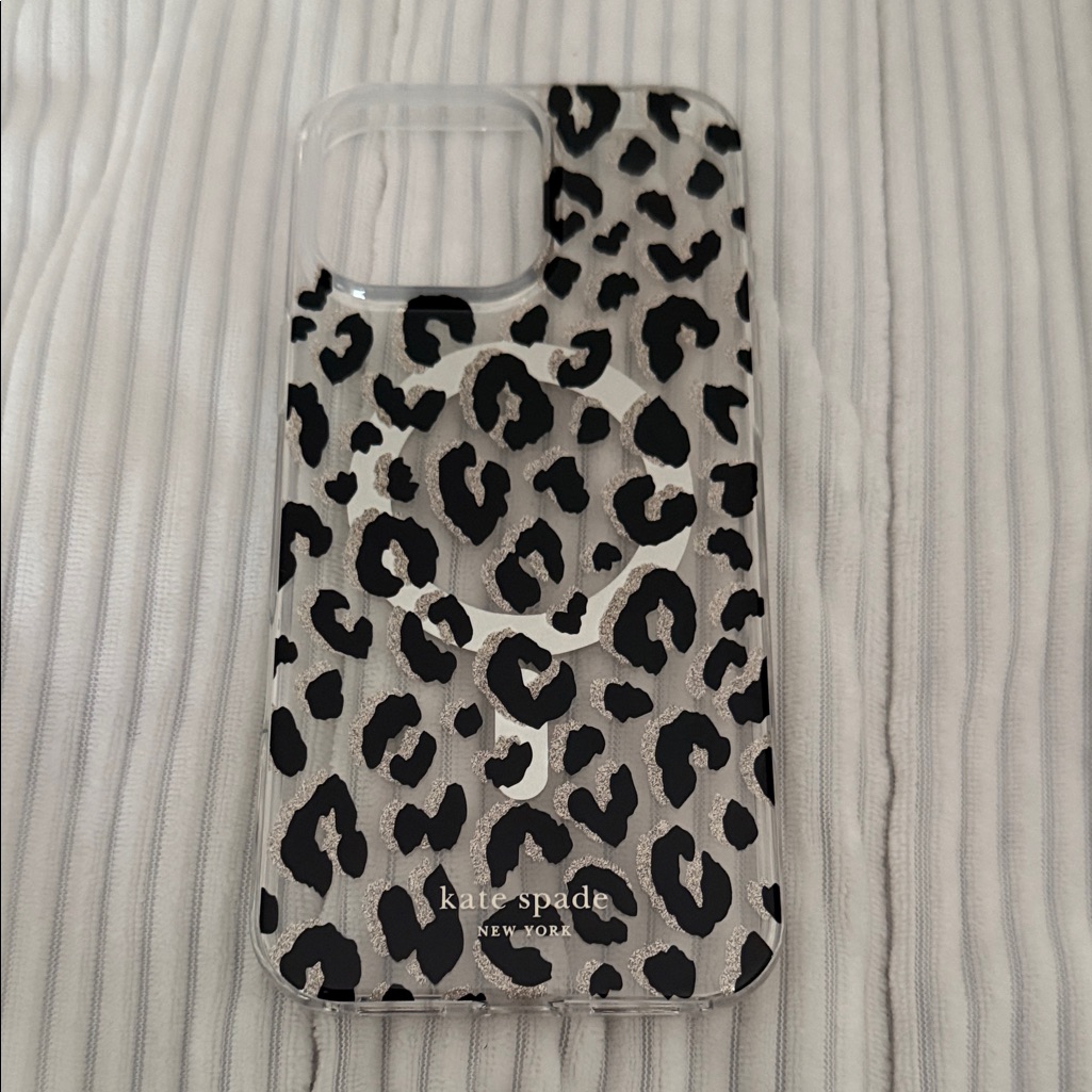 Kate Spade Cell Phones & Accessories | Kate Spade Leopard Print Phone Case - Black | Color: Black | Size: Os
