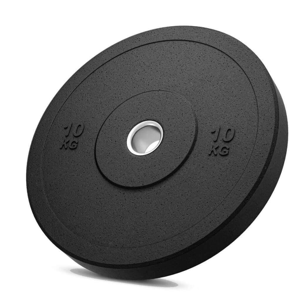 FFitness Disco Gommato da 10 Kg per Bilanciere Olimpionico Foro 51mm F