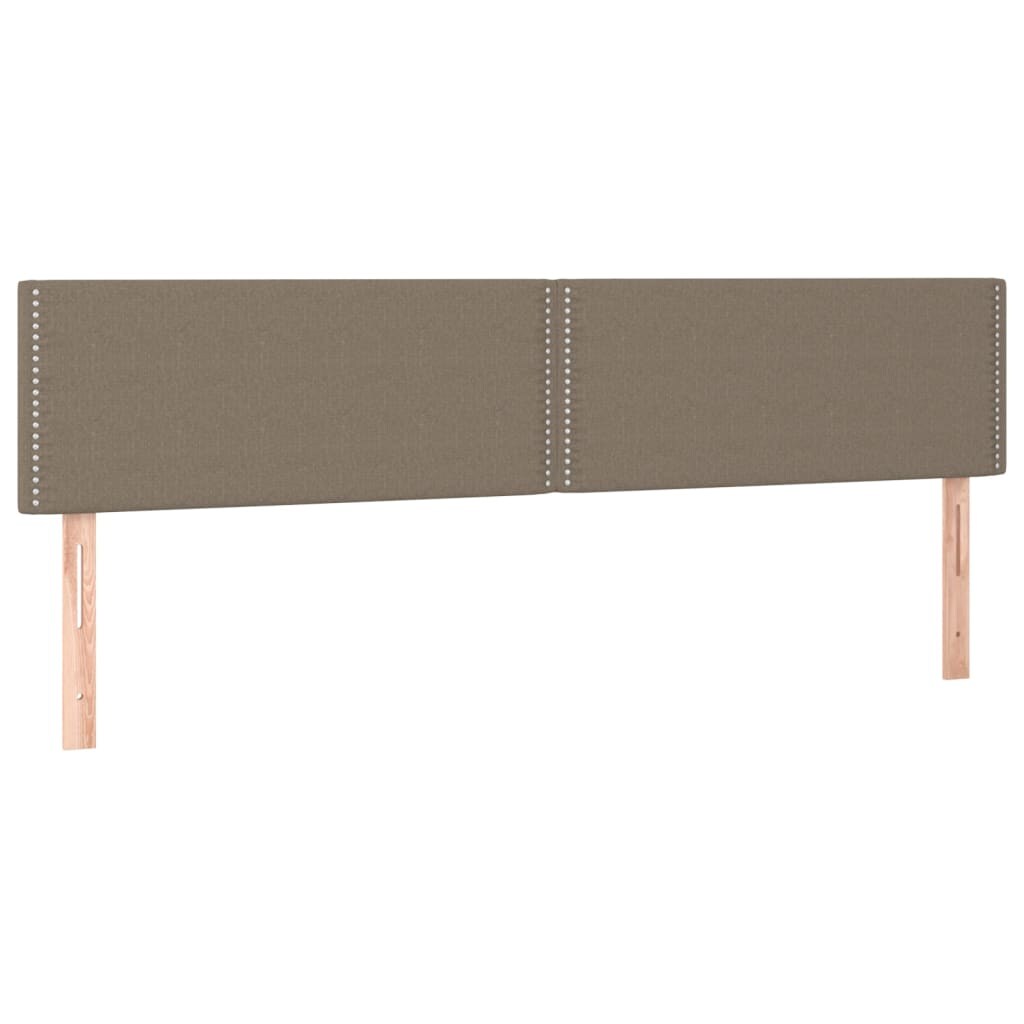 vidaXL Kopfteile 2 Stk. Taupe 100x5x78/88 cm Stoff Image