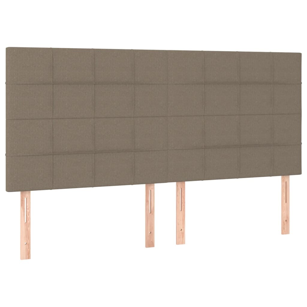 vidaXL Kopfteil Taupe 180x5x118/128 cm Stoff Image