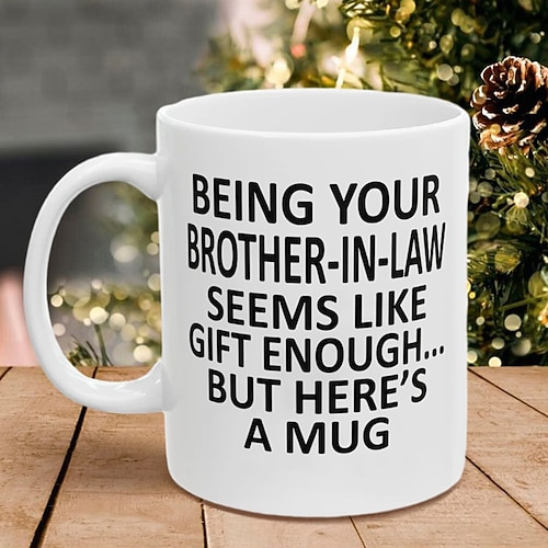 Dein Schwager sein 11oz Lustige Tasse Feiertagskaffee Becher von Schwager Lustiges Xmas Geschenk Familie Geburtstag Saisonale Trinkgefäße Image