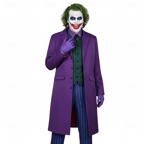 Joker Clown Cosplay Kostüm Anzüge Blazer Festkleidung Kostümparty for Herren Erwachsene Halloween Karneval Leistung Party Image