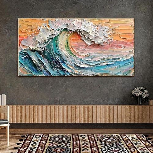 Ölgemälde Handgemalte Vertikal Landschaft Floral / Botanisch Modern Ohne Innenrahmen (ohne Rahmen) Image