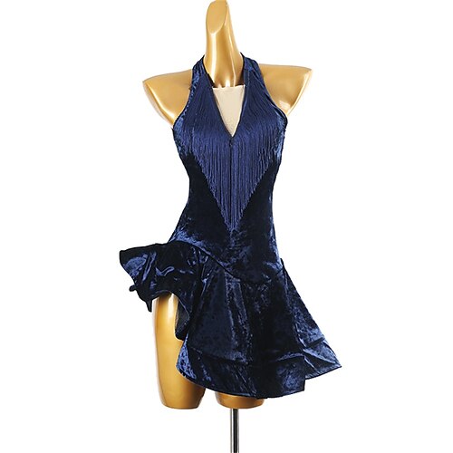 Damen V-Ausschnitt Tanzbekleidung Tanzkleid Performance-Kleidung