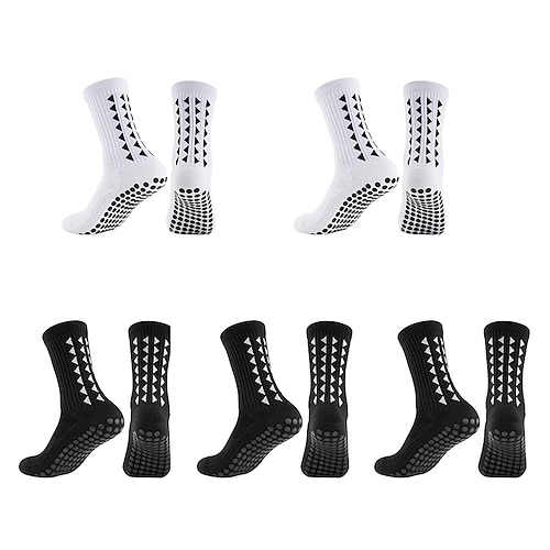 Herren 5 Paare Mehrfachpackungen Socken Laufsocken Freizeitsocken Schwarz Weiß Farbe Geometrisch Urlaub Sport Outdoor Täglich Basic Warm Frühling Herbst Mode Lässig Image