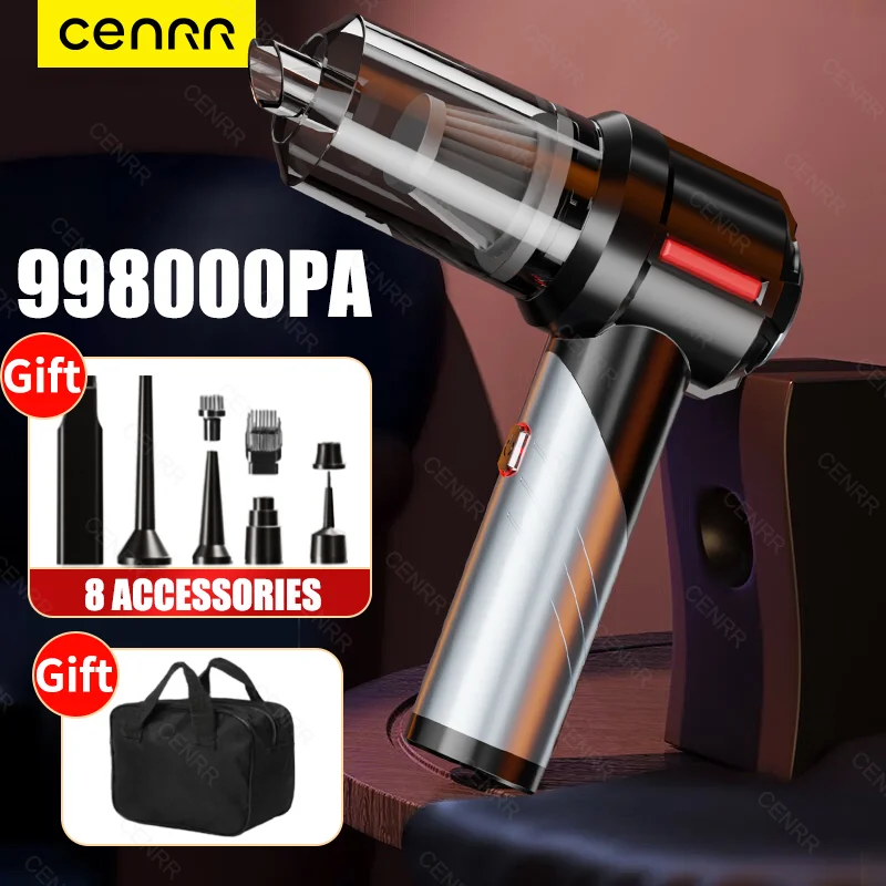CENRR Mini-Auto-Staubsauger, tragbar, kabellos, leistungsstarker Autoreiniger, starke Saugkraft, Staubsauger, Reinigungsmaschine Image