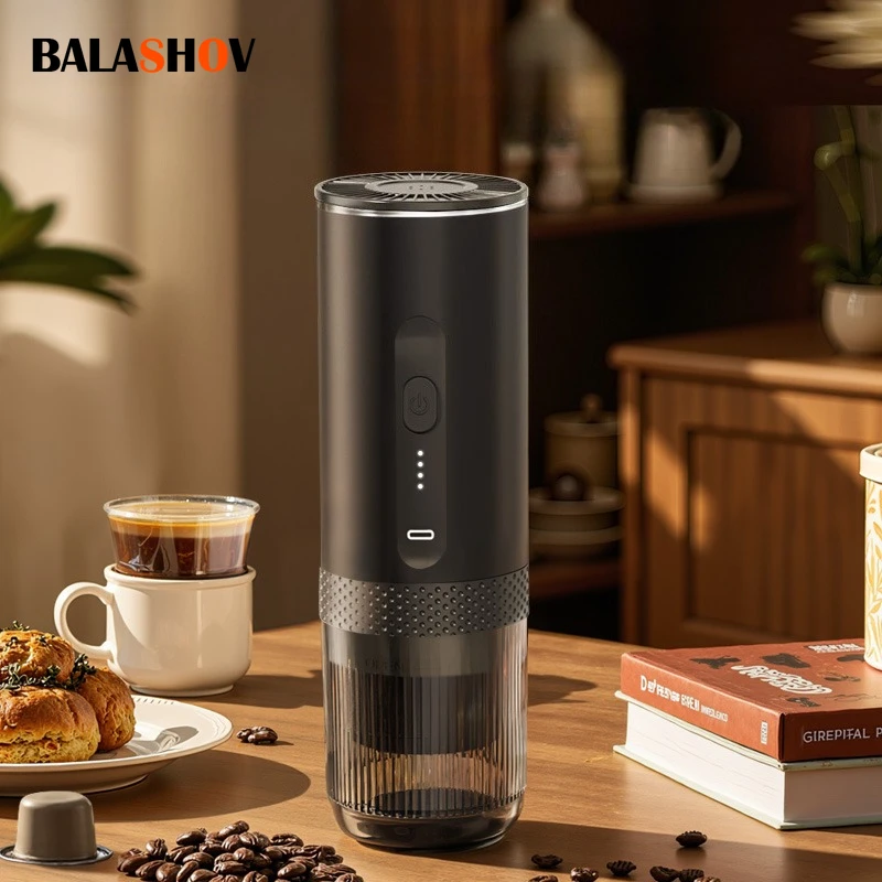 Tragbare Espressomaschine, 20-Bar-Heizung, Kaffeemaschine, kabellos, wiederaufladbar, konzentrierte Extraktion, Kaffeemaschine, Reisebüro