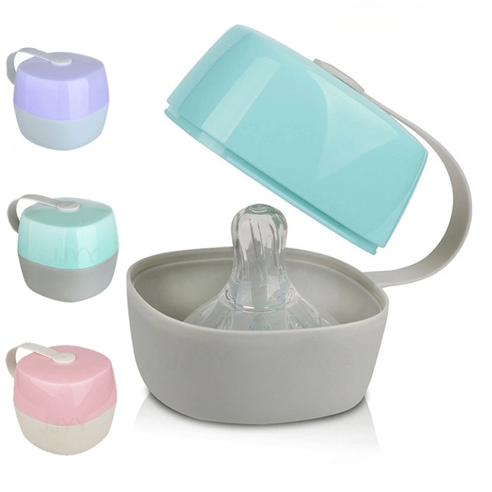 JJYY Schnullerbox, Fingerset, Beißring, Aufbewahrung, Schnuller, breite Öffnung, tragbare Schnullerbox, Bissmusik, Spiel-Mundbox Image