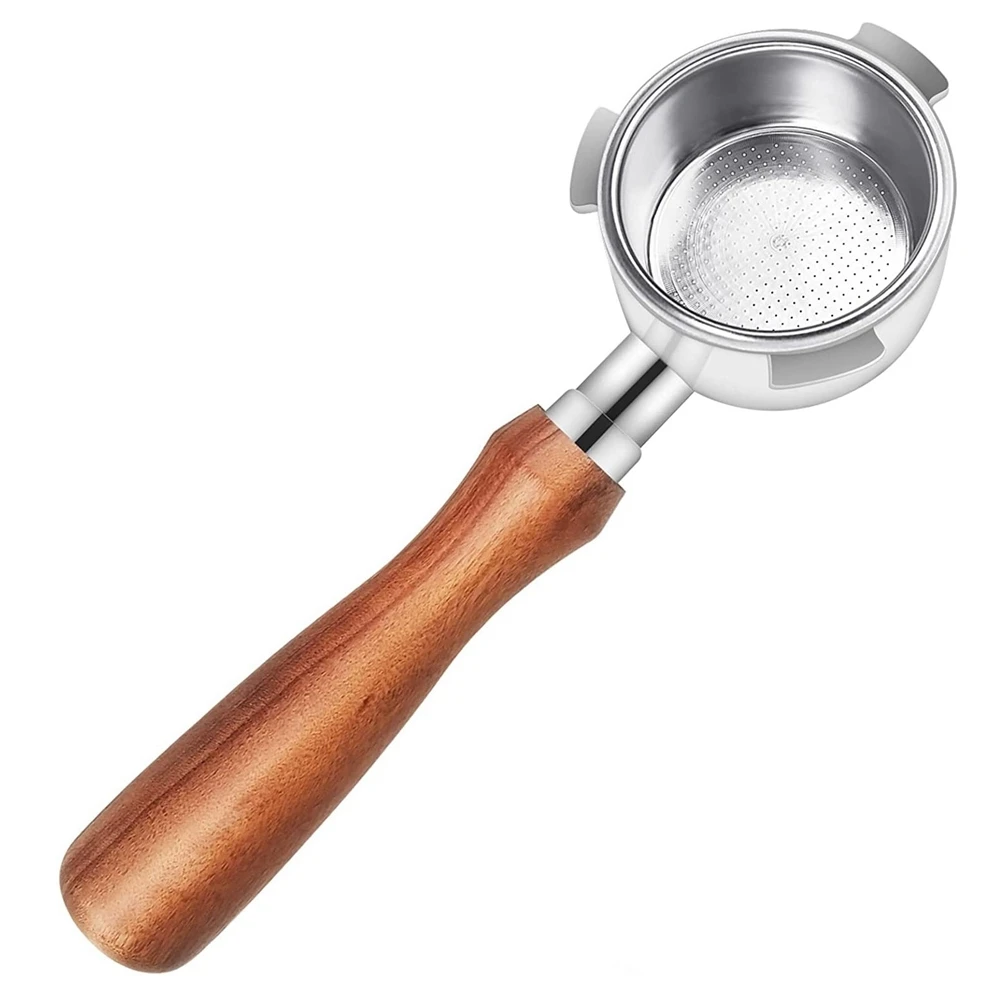 Großer Verkauf 51 mm bodenloser Siebträger für DeLonghi Kaffeemaschinen EC680/EC685, mit Filterkorb, Kaffeezubehör Image