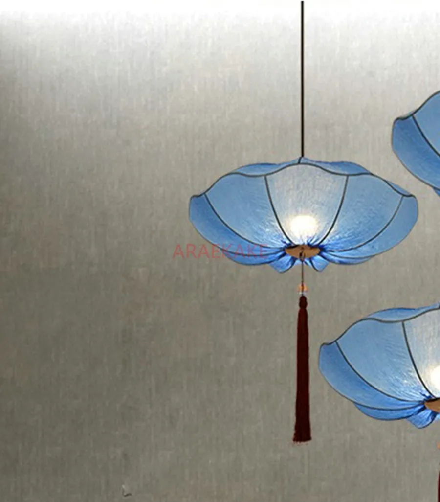 1 stücke Lotus blatt laterne, Laterne im chinesischen Stil, Hochzeits gang, Korridor, Restaurant, antike Stoff pendel leuchte