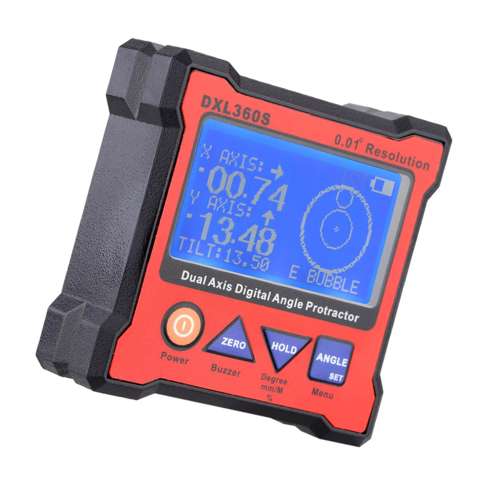 Dxl360s/dxl360 zweiachsiger digitaler Winkelmesser mit 5-seitiger Magnet basis Hochpräzise zweiachsige digitale Anzeige Füllstand anzeige Image