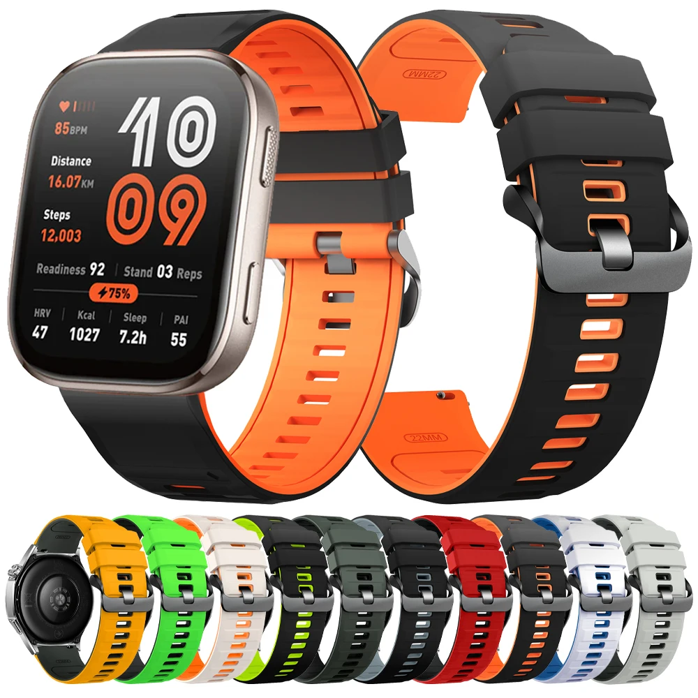 Silikonarmband 22 mm für Huami Amazfit Bip 6 5/Balance 2 Band für Amazfit GTR 3 Pro 4 2 2E 47 mm/Stratos 3 2S Armband Ersatz Image