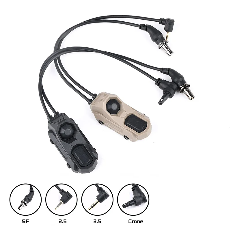 AXON In-Line Doppelfunktions-Druckschalter Fernbedienung Taschenlampe PEQ NGAL Laser-Drucktaster SF 2,5 Kranstopfen für taktische Beleuchtung Image