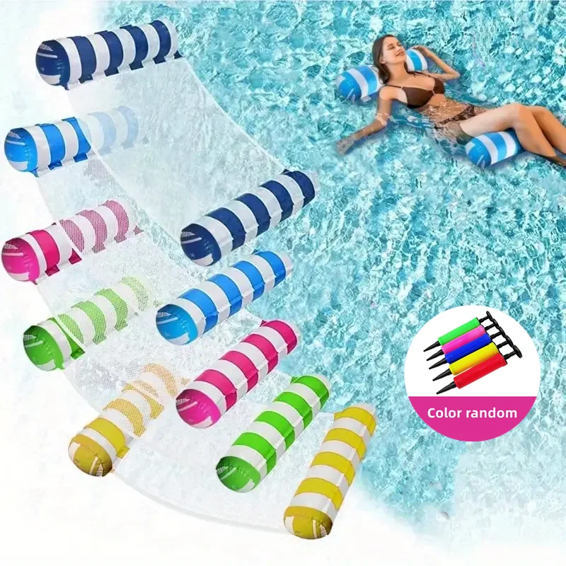 1 x aufblasbare Schwimmer-Hängematten-Floaties für Erwachsene, perfekt zum Faulenzen am Pool, dieses Sommer-Wasserspielzubehör Image