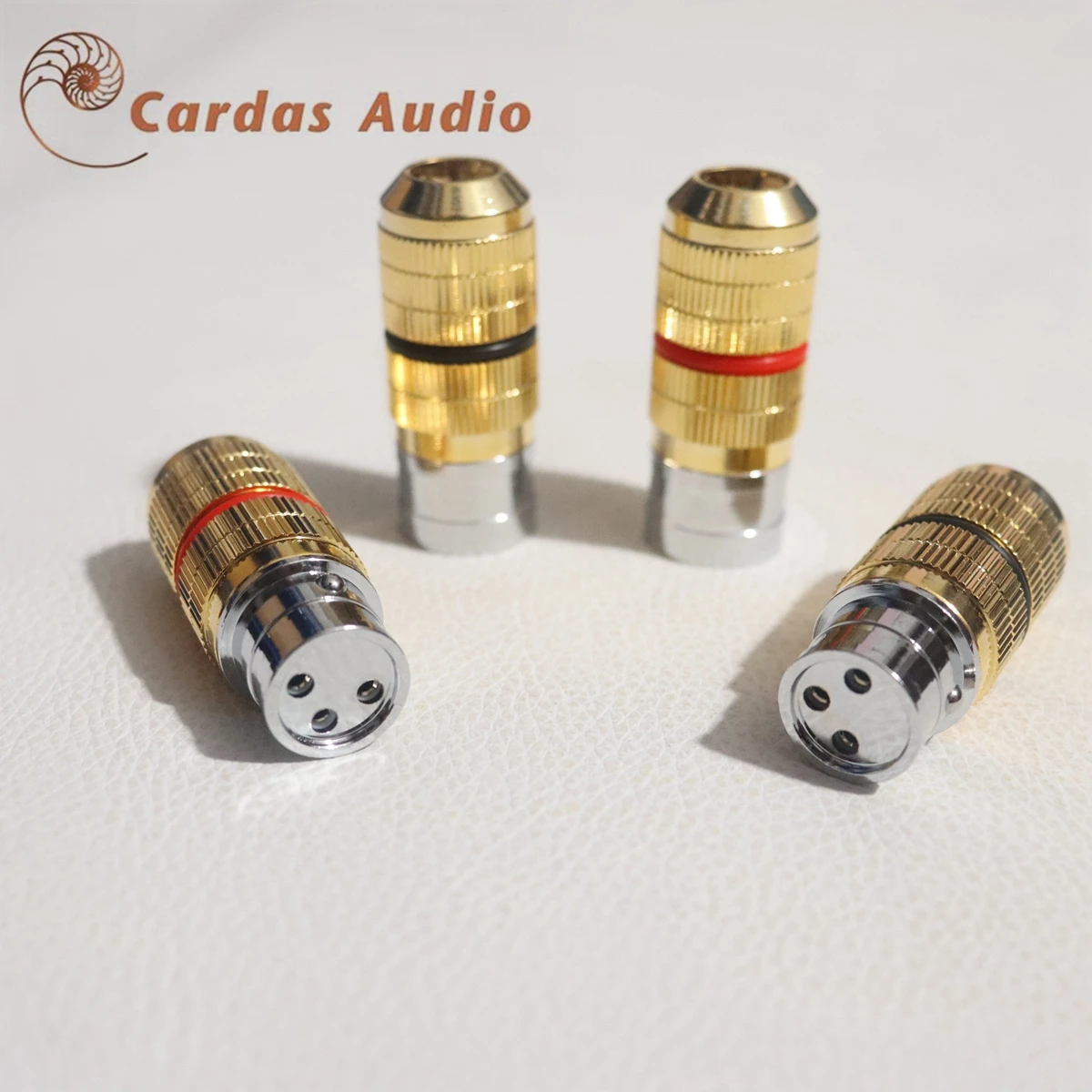 Original CARDAS Audio Rhodinierter XLR-Stecker/Buchse, 3-poliger symmetrischer Stecker, HiFi-Audiokabel-Anschlüsse, Gehäuse aus reinem Kupfer Image