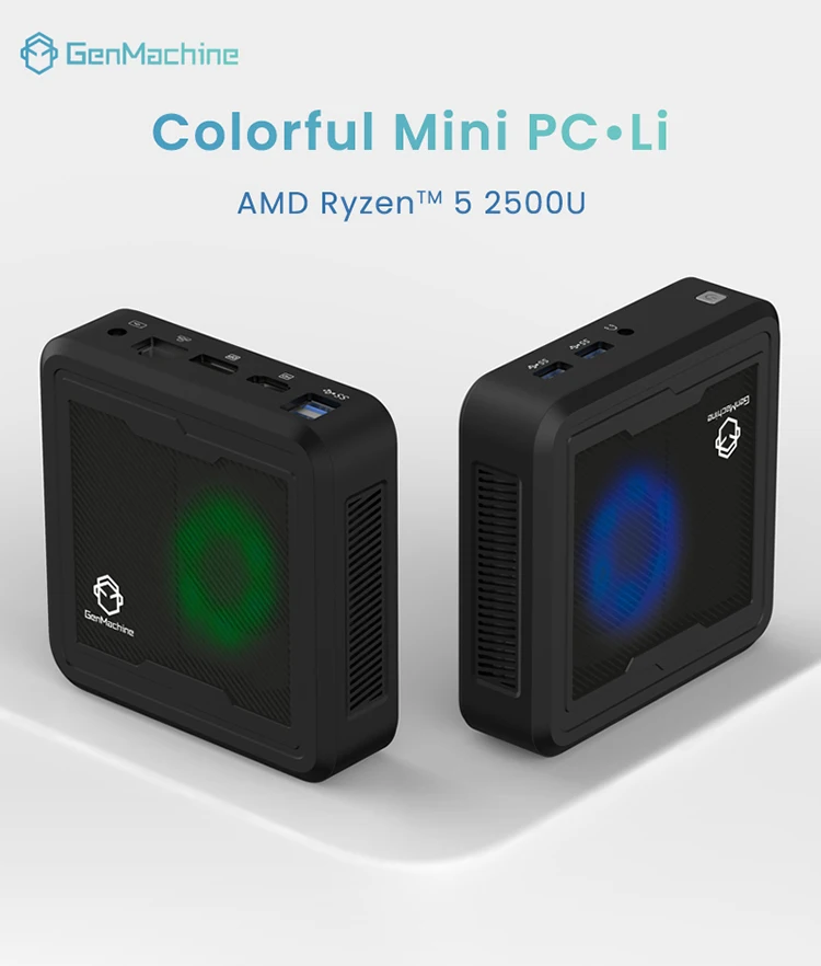 New Genmachine AMD Ryzen 3 2500U Up to Mini PC DDR4 8G RAM NVME 256G SSD Wifi5 BT 4.2 Gaming Computer RX Gaming Computer pc