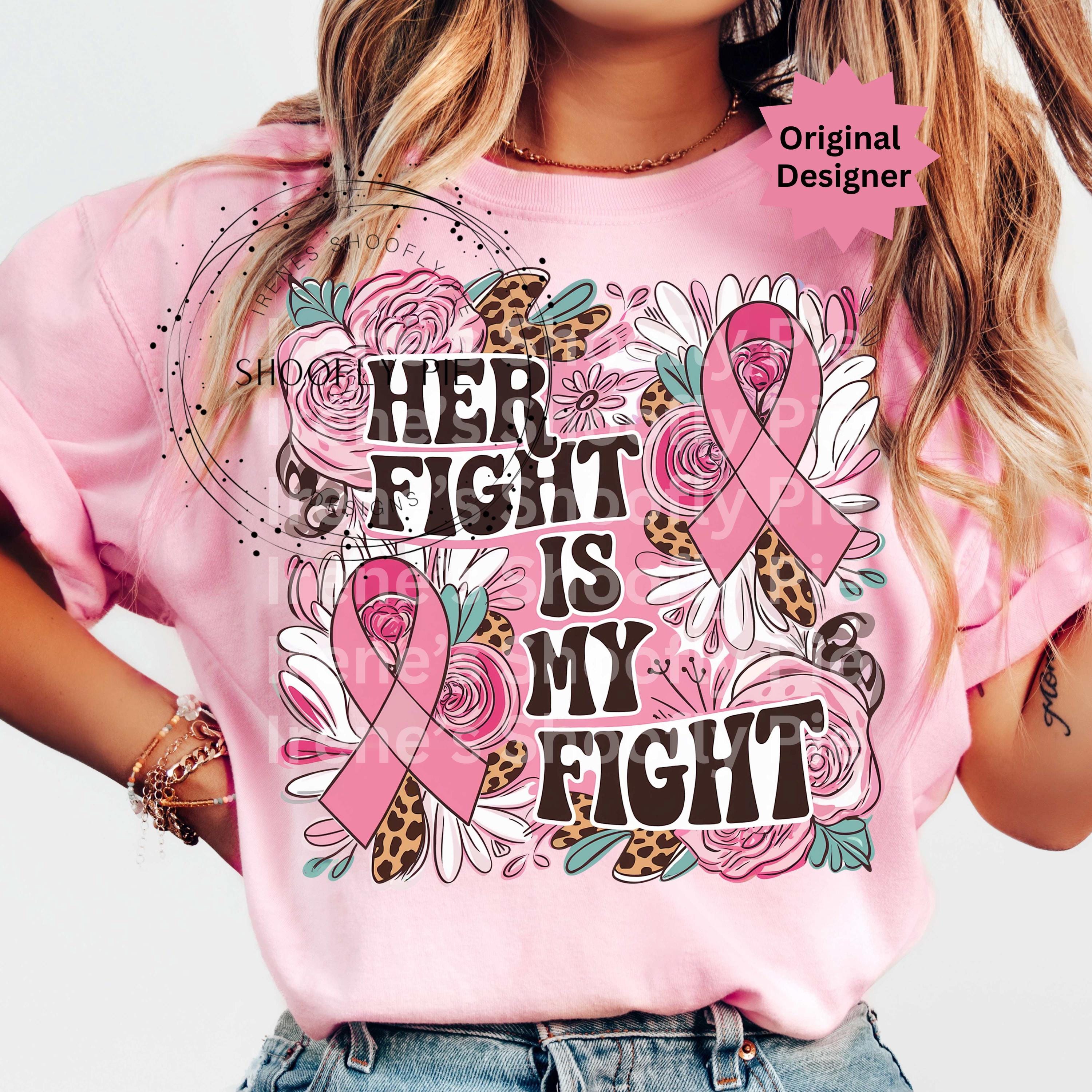 La sua lotta è la mia lotta PNG, PNG preppy sul cancro al seno, PNG guerriera contro il cancro al seno, PNG per combattere il cancro, PNG per la sensi