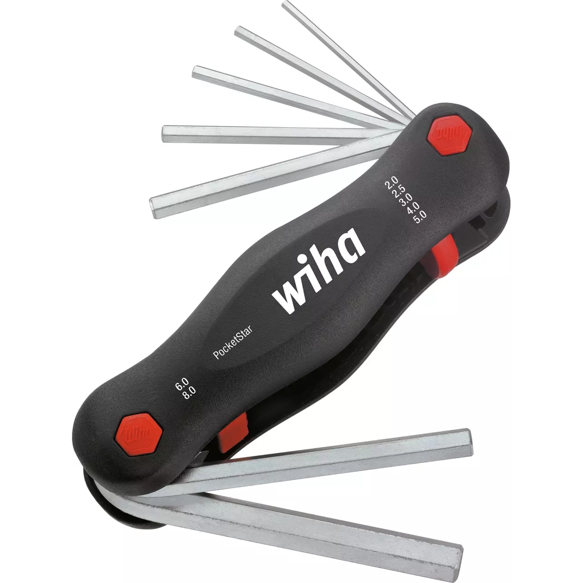 Wiha Multitool PocketStar 7 teiliger Klappphalter Sechskant 23041 Image