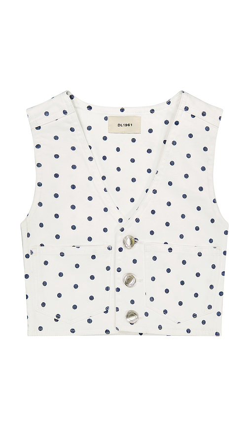 DL1961 Zizi Toddler Vest in White. - size 6/7 (also in 2/3, 4/5)