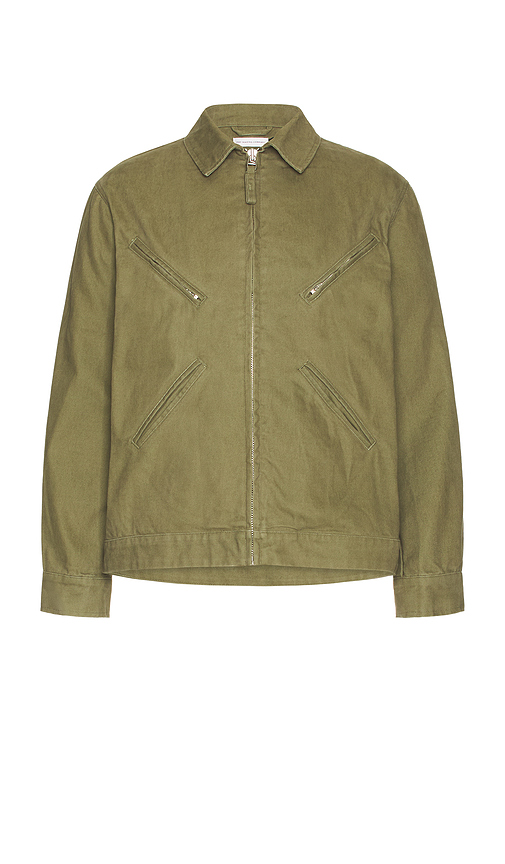 Pop Trading Company Full Zip Jacket in Green. - size S (also in L, M, XL/1X)