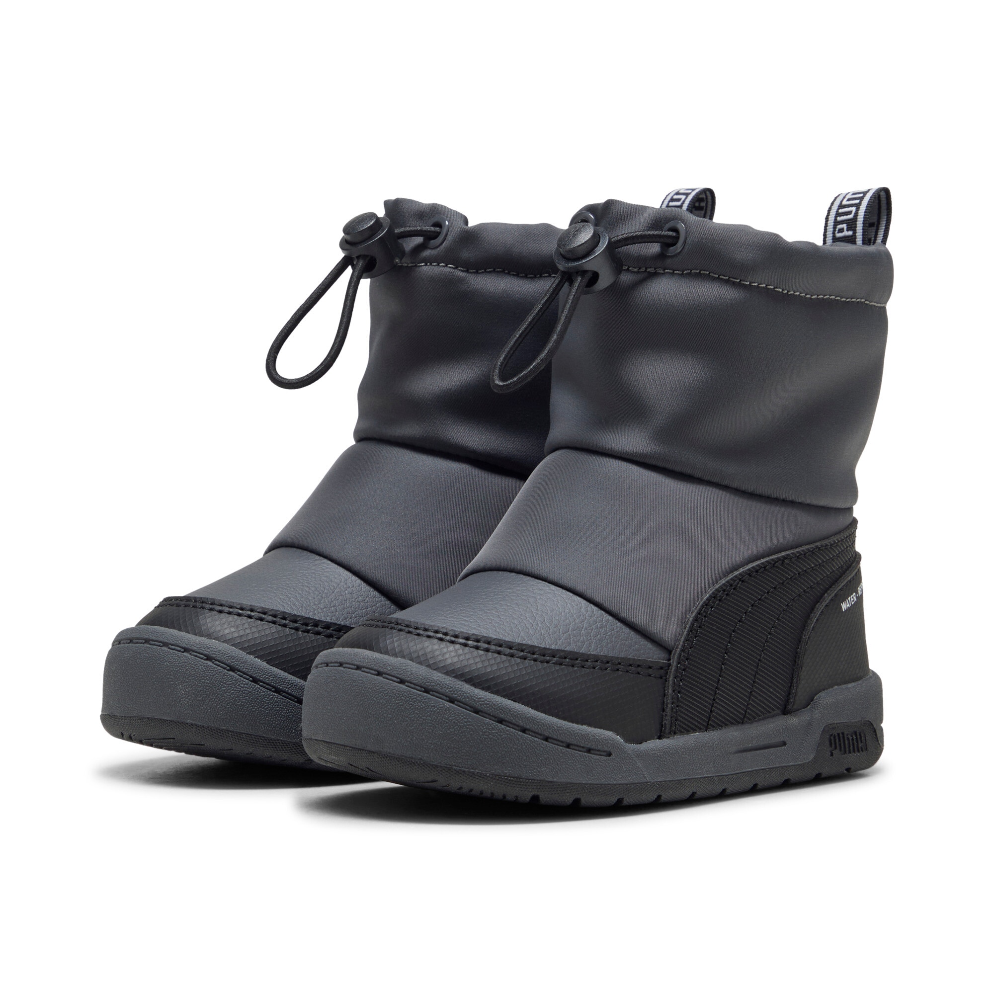 Winterboots PUMA "MULTIFLEX 2 BOOT AC INF", Mädchen, Gr. 20, dusky gray, puma schwarz, puma weiß, Textil, Schuhe Winterboots