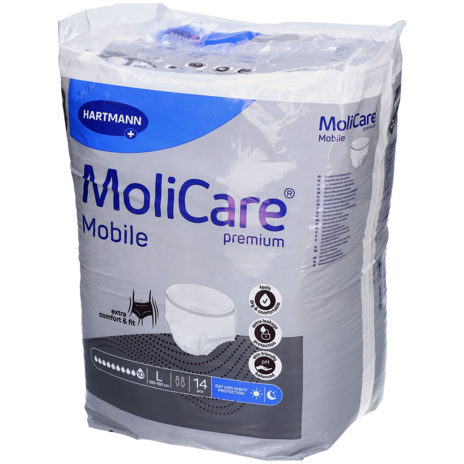 Molicare Premium Mobile 10 Tropfen Gr.L 14 St Beutel Image