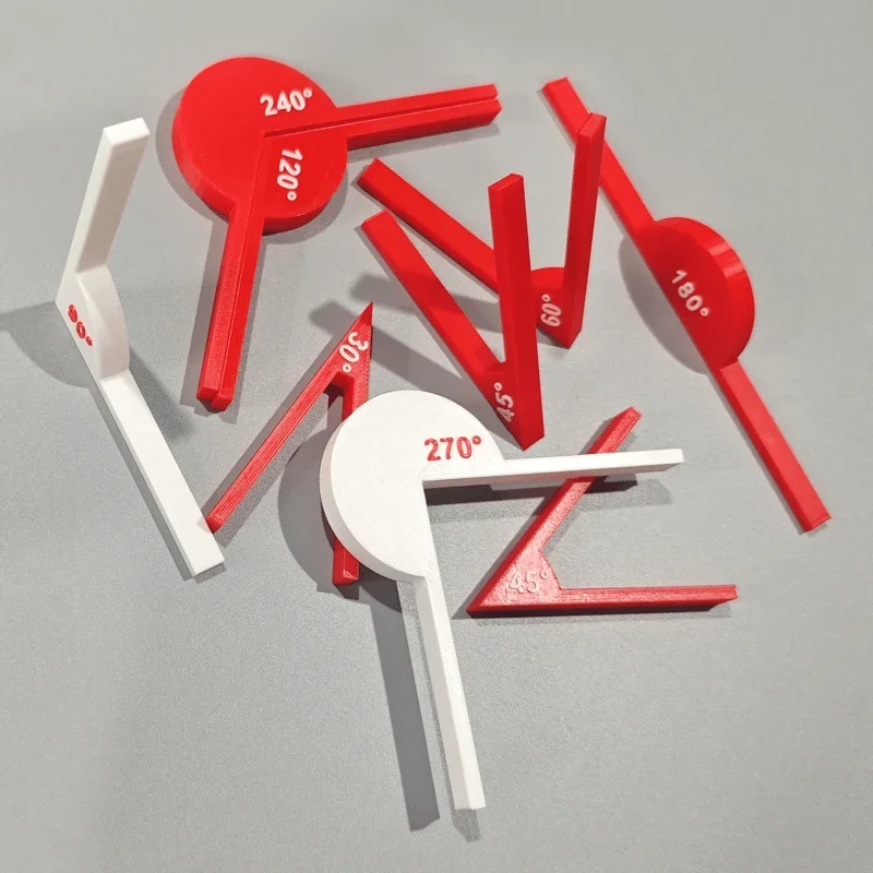Outils pédagogiques d'angle mathématique, fournitures mathématiques, outils d'angle, outils d'affichage d'angle géométrique, outils pédagogiques mathématiques, outils d'apprentissage 9 pièces