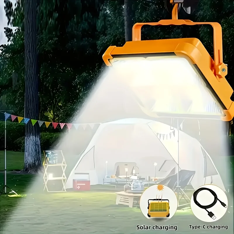 Lampe de travail solaire extérieure LED lumière solaire extérieure étanche lumière de jardin lumière de camping d'urgence suspension lumière jardin de rue