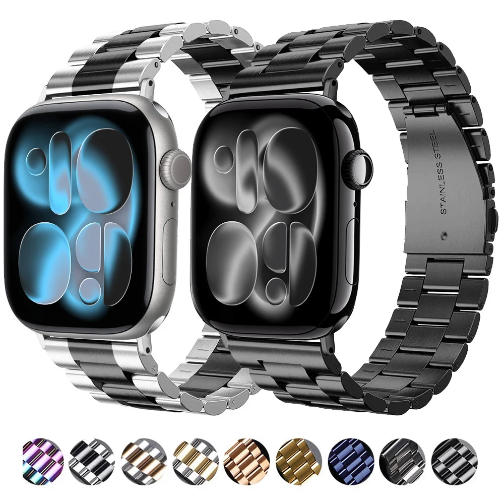 Metallarmband für Apple Watch Ultra 3 2 1 49 mm 10 42 mm 46 mm 9 8 7 45 mm 41 mm Edelstahlarmband für Serie 6 5 4 SE 44 mm 40 mm Image