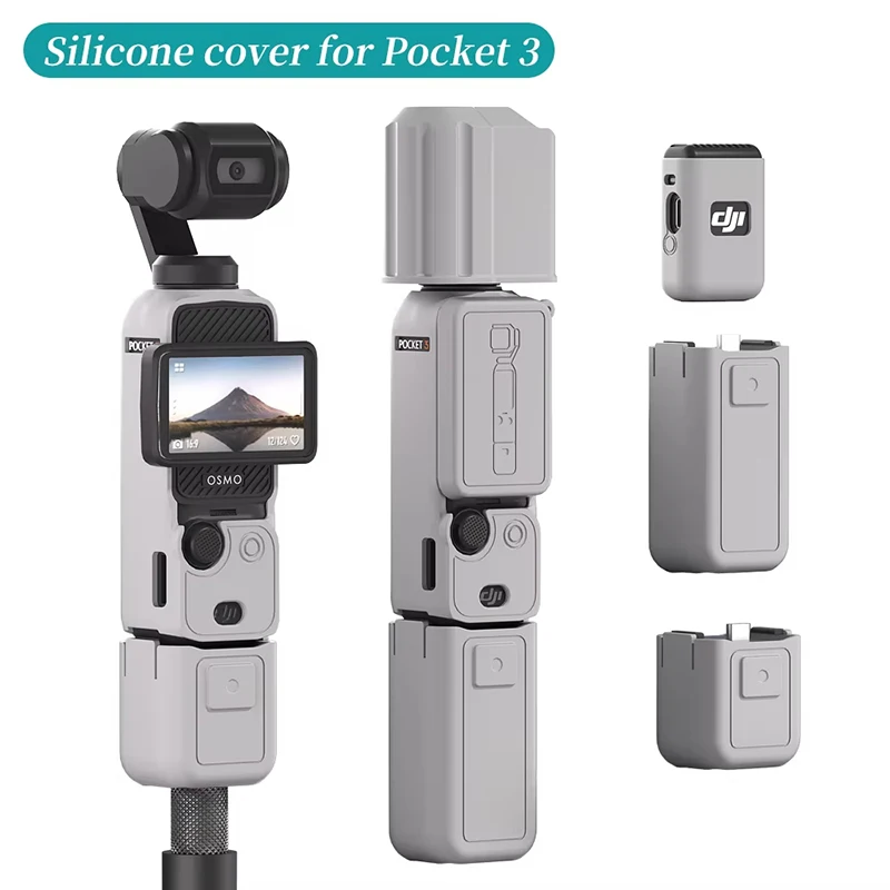 Hülle für DJI OSMO Pocket 3, Silikon-Schutzhülle, kratzfest, Objektivdeckel-Schutz für Pocket 3, Kamera-Shell-Zubehör Image