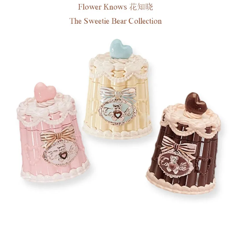 Flower Knows Sweetie Bear Collection Coating Lip Jelly Mirror Quick Film Forming Lip Glazed Non-stick Cup Long Lasting Lip Makeup Image